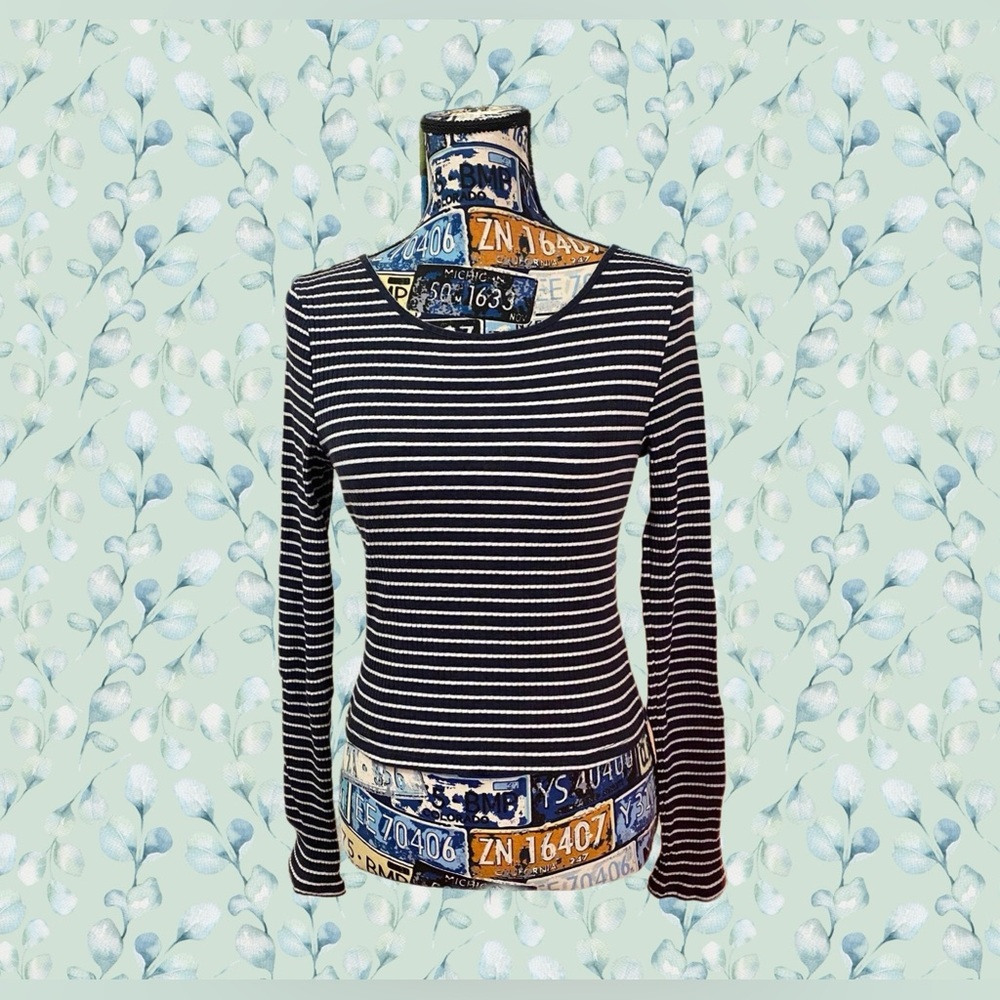 Navy Striped Sweater/Tee